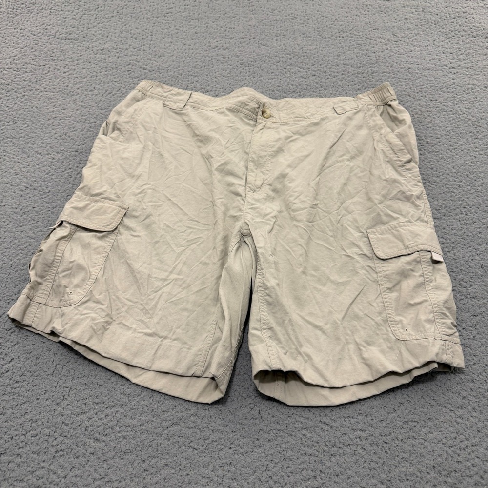 Columbia Titanium Shorts Mens XXL Tan Khaki Nylon Cargo Hiking